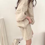 【セットアップ】スタンドハーフジップトップス×ハーフパンツSET 春 夏 | SHEENA | 詳細画像7