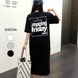 バックロゴプリントTシャツワンピース 春 夏 | SHEENA | 詳細画像1