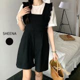 フリルショルダーショートサロペット 春 夏 | SHEENA | 詳細画像1