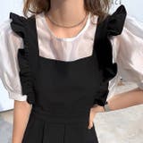 フリルショルダーショートサロペット 春 夏 | SHEENA | 詳細画像13