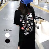 MIXロゴプリントTシャツワンピース 春 夏 | SHEENA | 詳細画像1