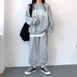 ロゴトレーナー×スウェットパンツ 2点SET 春 | SHEENA  | 詳細画像9 