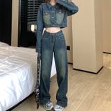 【セットアップ】ショートデニムジャケット×デニムパンツ 2点SET 春 | SHEENA  | 詳細画像15 