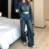 【セットアップ】ショートデニムジャケット×デニムパンツ 2点SET 春 | SHEENA  | 詳細画像16 