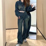 【セットアップ】ショートデニムジャケット×デニムパンツ 2点SET 春 | SHEENA  | 詳細画像17 