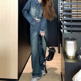 【セットアップ】ショートデニムジャケット×デニムパンツ 2点SET 春 | SHEENA  | 詳細画像18 