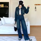 【セットアップ】ショートデニムジャケット×デニムパンツ 2点SET 春 | SHEENA  | 詳細画像2 