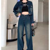 【セットアップ】ショートデニムジャケット×デニムパンツ 2点SET 春 | SHEENA  | 詳細画像23 