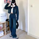 【セットアップ】ショートデニムジャケット×デニムパンツ 2点SET 春 | SHEENA  | 詳細画像3 