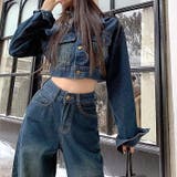 【セットアップ】ショートデニムジャケット×デニムパンツ 2点SET 春 | SHEENA  | 詳細画像9 