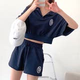 ポロ襟トップス×スウェットショートパンツ 2点SET 春 | SHEENA | 詳細画像17