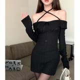 クロスネックオフショルワイドリブニットワンピース 秋 冬 | SHEENA | 詳細画像12