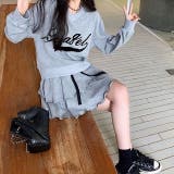 Vネックロゴトレーナー×ティアードミニスカート 2点SET 秋 | SHEENA | 詳細画像10