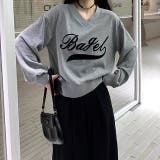 Vネックロゴトレーナー×ティアードミニスカート 2点SET 秋 | SHEENA | 詳細画像17