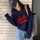 Vネックロゴトレーナー×ティアードミニスカート 2点SET 秋 | SHEENA | 詳細画像29