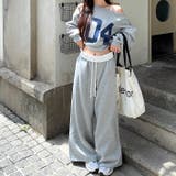 セットアップ ワンショルダーナンバリングロゴトレーナー×スウェットパンツ | SHEENA | 詳細画像10