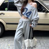 セットアップ ワンショルダーナンバリングロゴトレーナー×スウェットパンツ | SHEENA | 詳細画像16