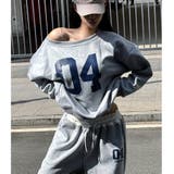 セットアップ ワンショルダーナンバリングロゴトレーナー×スウェットパンツ | SHEENA | 詳細画像23