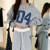 セットアップ ワンショルダーナンバリングロゴトレーナー×スウェットパンツ | SHEENA | 詳細画像26