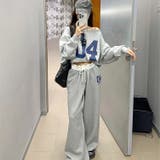 セットアップ ワンショルダーナンバリングロゴトレーナー×スウェットパンツ | SHEENA | 詳細画像31
