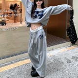 セットアップ ワンショルダーナンバリングロゴトレーナー×スウェットパンツ | SHEENA | 詳細画像5