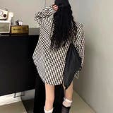 セットアップ オーバーサイズチェックシャツ×プリーツミニスカート 2点SET | SHEENA | 詳細画像10