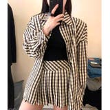 セットアップ オーバーサイズチェックシャツ×プリーツミニスカート 2点SET | SHEENA | 詳細画像18