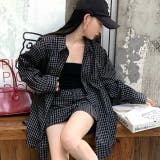 セットアップ オーバーサイズチェックシャツ×インパン付チェックミニスカート | SHEENA | 詳細画像21