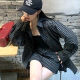 セットアップ オーバーサイズチェックシャツ×インパン付チェックミニスカート | SHEENA | 詳細画像23