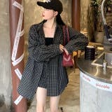 セットアップ オーバーサイズチェックシャツ×インパン付チェックミニスカート | SHEENA | 詳細画像26