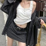 セットアップ オーバーサイズチェックシャツ×インパン付チェックミニスカート | SHEENA | 詳細画像7