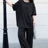 ワンポイント刺繍ロゴオーバーサイズTシャツ×ゆったりイージーワイドパンツ | SHEENA | 詳細画像10