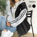 袖ラインレイヤード風ルーズブルゾン 秋 冬 | SHEENA | 詳細画像1