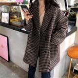 チェック柄中綿キルトコート 韓国 秋 | SHEENA | 詳細画像2