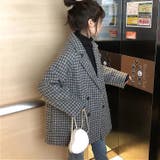 チェック柄中綿キルトコート 韓国 秋 | SHEENA | 詳細画像6