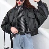 エコレザークロップド丈ブルゾン 秋 冬 | SHEENA  | 詳細画像10 