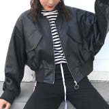 エコレザークロップド丈ブルゾン 秋 冬 | SHEENA  | 詳細画像14 
