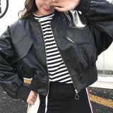 エコレザークロップド丈ブルゾン 秋 冬 | SHEENA  | 詳細画像15 