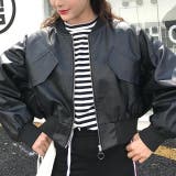 エコレザークロップド丈ブルゾン 秋 冬 | SHEENA  | 詳細画像16 