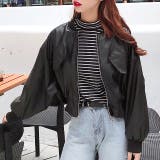 エコレザークロップド丈ブルゾン 秋 冬 | SHEENA  | 詳細画像2 