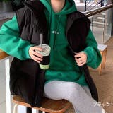 ブラック | スタンドカラー中綿ベスト 秋 冬 | SHEENA