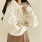 ボリュームスリーブクロップド丈ボアブルゾン 秋 冬 | SHEENA | 詳細画像16