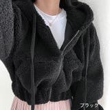 ブラック | ボリュームスリーブクロップド丈ボアブルゾン 秋 冬 | SHEENA