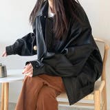オーバーサイズフェイクレザーブルゾン 秋 冬 | SHEENA | 詳細画像12