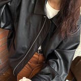 オーバーサイズフェイクレザーブルゾン 秋 冬 | SHEENA | 詳細画像13
