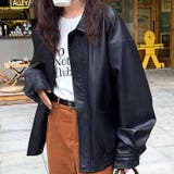 オーバーサイズフェイクレザーブルゾン 秋 冬 | SHEENA | 詳細画像3