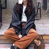 オーバーサイズフェイクレザーブルゾン 秋 冬 | SHEENA | 詳細画像5