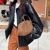 ブラック | オーバーサイズフェイクレザーブルゾン 秋 冬 | SHEENA