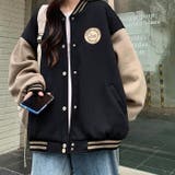 ワンポイントロゴスウェットスタジャン 秋 冬 | SHEENA | 詳細画像3