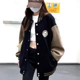 ワンポイントロゴスウェットスタジャン 秋 冬 | SHEENA | 詳細画像12